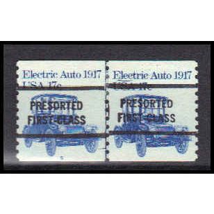 1906a 17c Electric Auto Very Fine MHR Dry Gum CNP Left 5B Line Gap PA0455