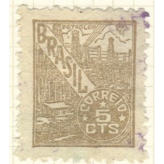 Brazil 1946 - 5c yellowish brown - Oil Wells - used