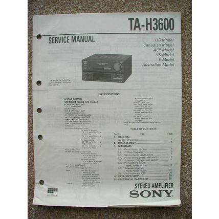 SONY TA-H3600 Service manual