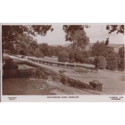 Devonshire Park Bridge Keighley Yorkshire Real Photo Vintage Postcard