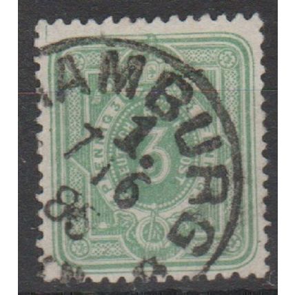 Mi: 39c used Hamburg 7.6.1885 Cat € 450.00 Zenker bpp