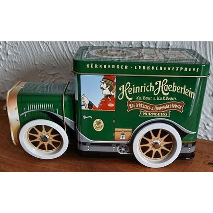 Heinrich Haeberlein Musical Delivery Truck Biscuit Tin, Empty