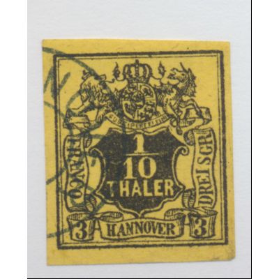 Hanover (German State) Stamp Scott #6, Used