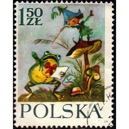 Poland 1962 Fairy Tales 1.50Z Used Stamp Frog Elf Animals
