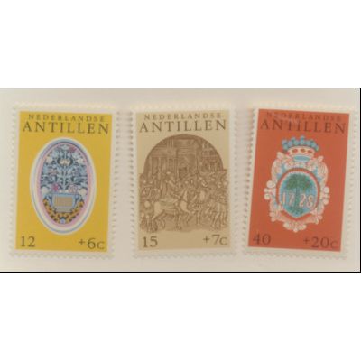 Netherlands Antilles Stamps Scott #B134 To B136, Mint Lightly Hinged