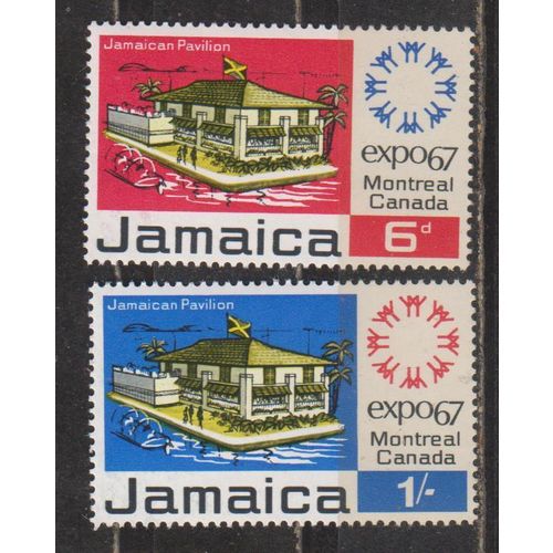 Jamaica 1967 World Fair Montreal Expo Canada Mounted Mint MM SG 260-261 Stamp