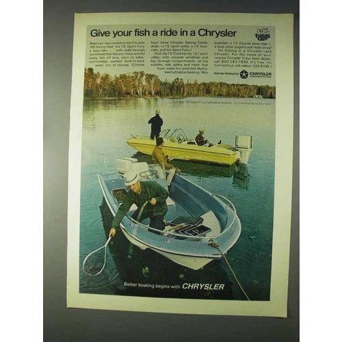 1969 Chrysler Boats Ad - Sport Fury Cathedral +