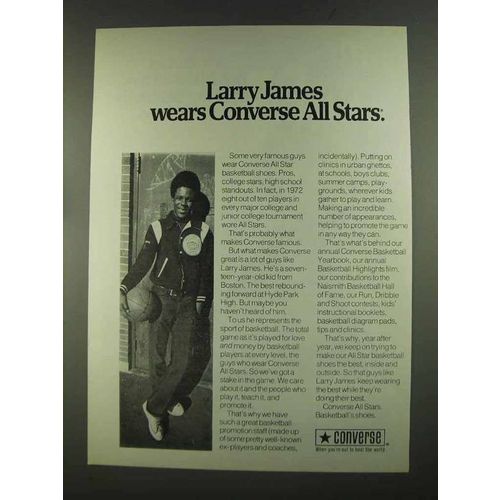 1972 Converse All Star Basketball Shoes Ad