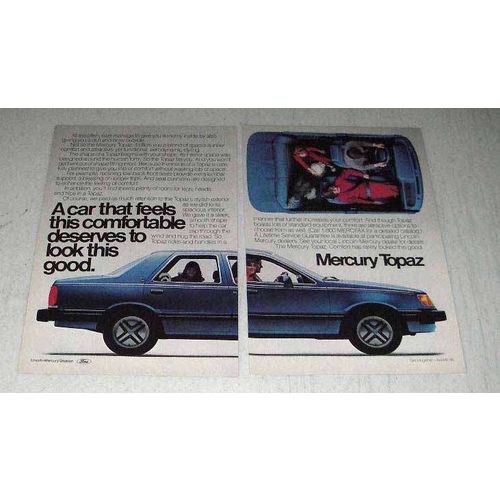 1985 Mercury Topaz Car Ad - Feels This Comfort