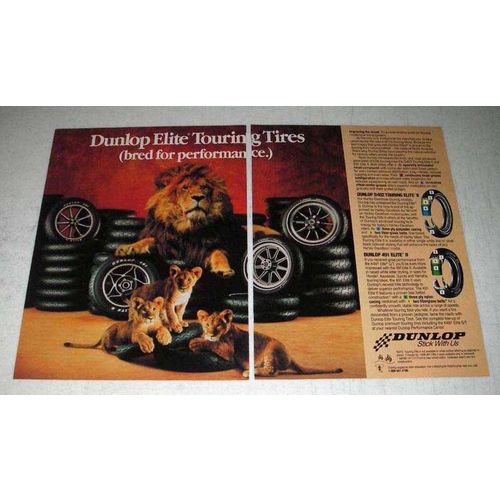 1991 Dunlop D402 Touring & 491 Elite II Tires Ad
