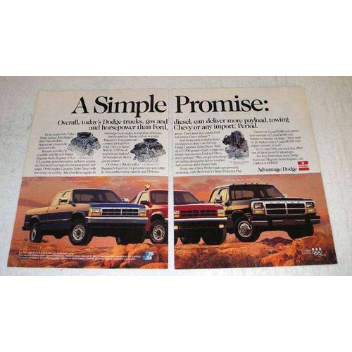 1991 Dodge Truck Ad - Dakota Sport; Ram Club Cab
