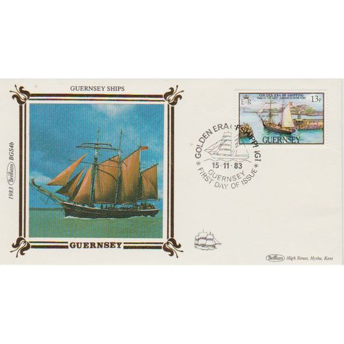 Guernsey 1983 Sailing Ships Benham silk FDC see others