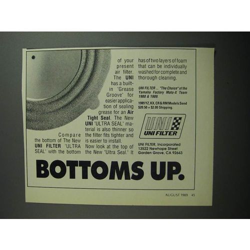1989 Uni Filter Ad - Bottoms up