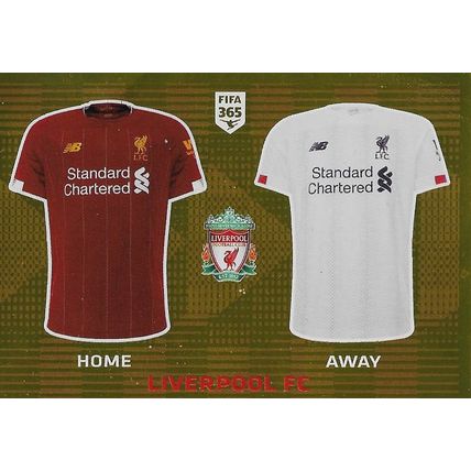 Panini's FIFA 365 2020 (Blue) Sticker: No.21 - Liverpool FC Home & Away Kits