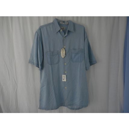 Eddie D Boardsports Men's Shirt XL-Tall Blue Casual Button Front NWT