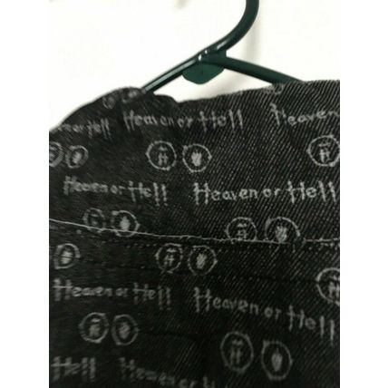 Heaven or Hell Men's Black & Gray Zip Up Jean Jacket Size 3XL