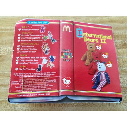 TY Teenie Bean Babies McDonalds 2000 Spangle the Bear New in Package