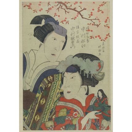 Widow Sadaka Hindori Nakamura Matsue Utaemon III Painting Postcard