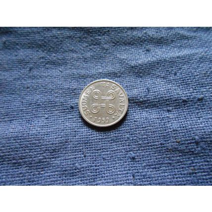 1959 FINLAND 1 MARKKA COIN.