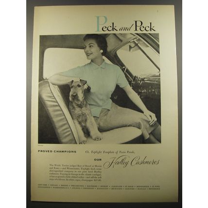 1954 Peck and Peck Hadley Cashmere Sweaters Advertisement - photo by Tom Palumbo