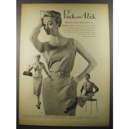 1954 Peck and Peck Wardrober Suit Ad - photo by Tom Palumbo - New Dimension