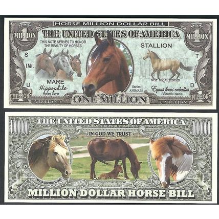 Honor Horses Novelty Note / Bill / Money - Wholesale Lot Of 200