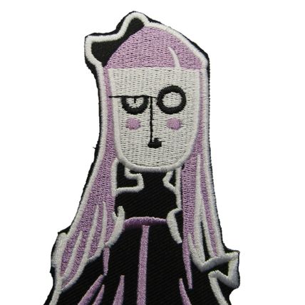 Iron On Scary Girl Sew Patch Badge Patches Badges 14.5cm x 6cm Embroidered P572