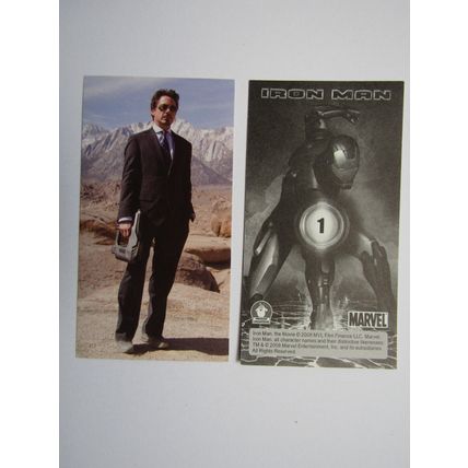 Marvel - Iron Man The Movie 2008 - Preziosi Sticker Drop-down Choice (e18)