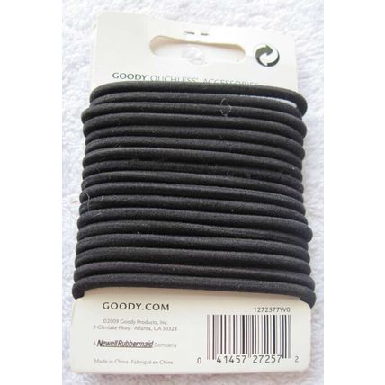 17 Goody Ouchless Gentle Elastics No Metal Ponytailer Hair Bands Solid Black 09