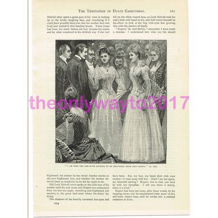 Glamorous Party Girls, Victorian Book Illustration, 1891
