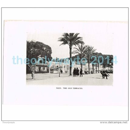 NICE, THE OLD TERRACES, FRANCE, PHOTO BOOK ILLUSTRATION, 1921