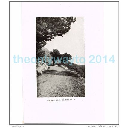 AT THE BEND IN THE ROAD, FRANCE, PHOTO BOOK ILLUSTRATION, 1921