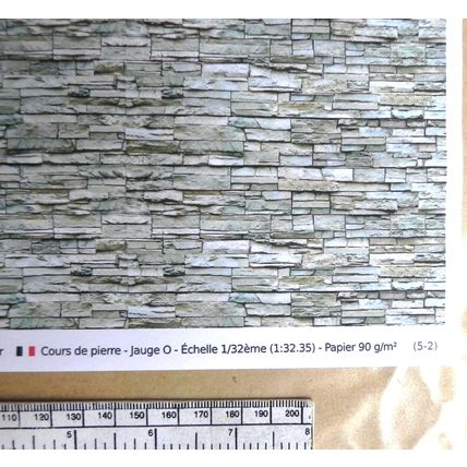 Papier pour couches de pierre - Calibre O (échelle 1:48) - Feuille A4