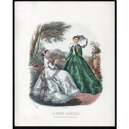 LA MODE ILLUSTREE FASHION PLATE 1940s Sidney Z. Lucas Anaïs Toudouze ETCHING #16