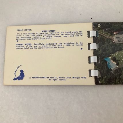 Vintage Mini Tourist Photo Booklet Historic Mackinac Island