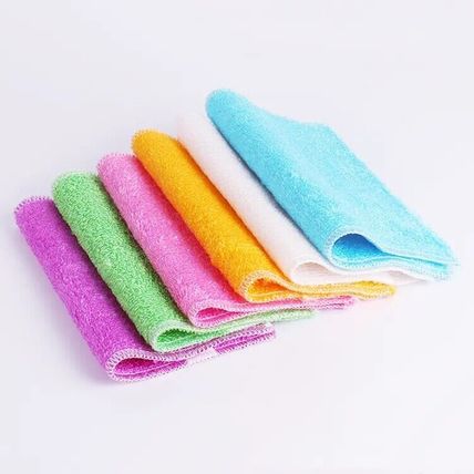 12 Pack Dish Cloth Bamboo Fiber Washing Towel Kitchen Cleaning Wiping Rags