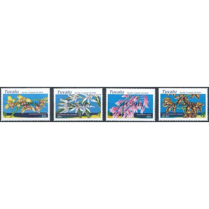 Pacific Coastal Orchids optd Specimen - Tuvalu 1995 - MNH - SG 736/9s