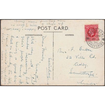 Church and Lych Gate, Wistanstow, Shropshire, 1936 - RAP Co Postcard