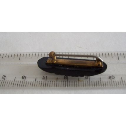 Vintage Bakelite Brooch Art Deco Faux Jet Black Geometric Pin Simichrome Tested