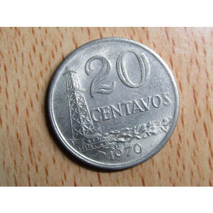 Brazil Brasil 1970 20 Centavos Coin