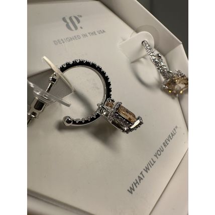 NIB Bomb Party Dangle Earrings ER77724 Wishing U Happiness Topaz CZ Rhodium Pl