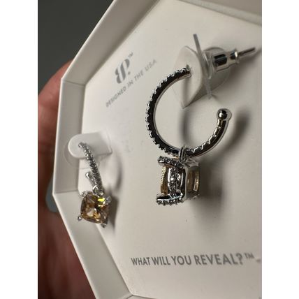 NIB Bomb Party Dangle Earrings ER77724 Wishing U Happiness Topaz CZ Rhodium Pl