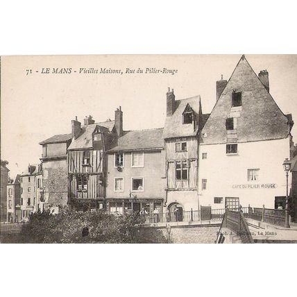 72 - Le Mans - vieilles maisons de la rue du Pilier rouge