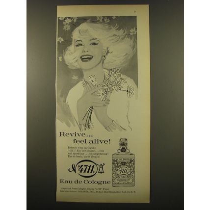 1961 No. 4711 Eau de Cologne Advertisement - Revive Feel alive!