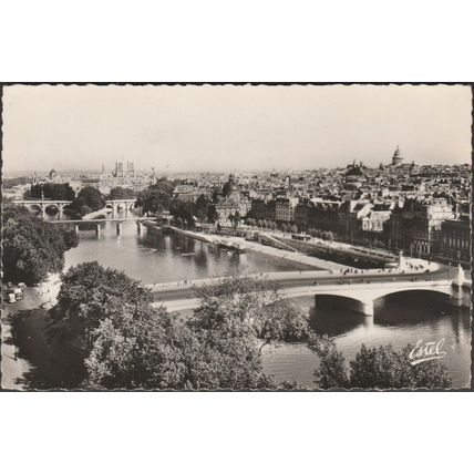 La Seine et les Sept Ponts, Paris, c.1950s - Estel Photo CPSM