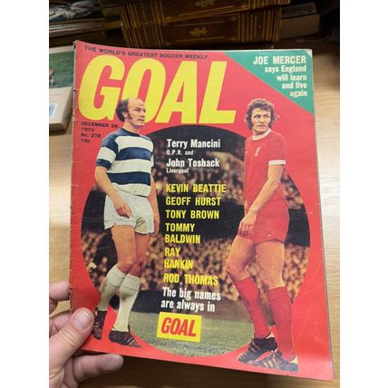 GOAL MAGAZINE #278 29 DEC 1973 UK FOOTBALL MAGAZINE - MARTIN CHIVERS POSTER (LL)