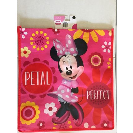 New Disney Minnie Mouse 13'' x 12'' x 6'' Reusable Tote Bag & 2 Small 9'' x 7''