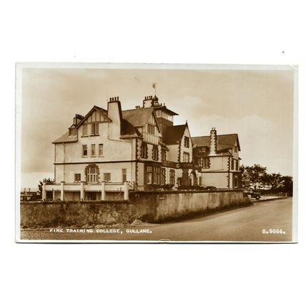 Postcard Scotland East Lothian Gullane Fire Training College posted 1967
