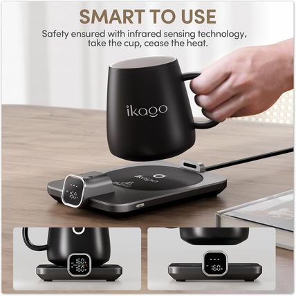 Smart Heated Coffee Mug Warmer & Mug Set - Heated Coffee Warmer with Auto Shut O