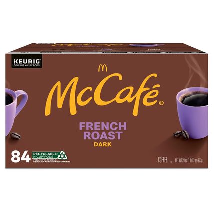 Mccafe French Roast, Keurig Single Serve K-Cup Pods, Dark Roast Coffee Pods, 84